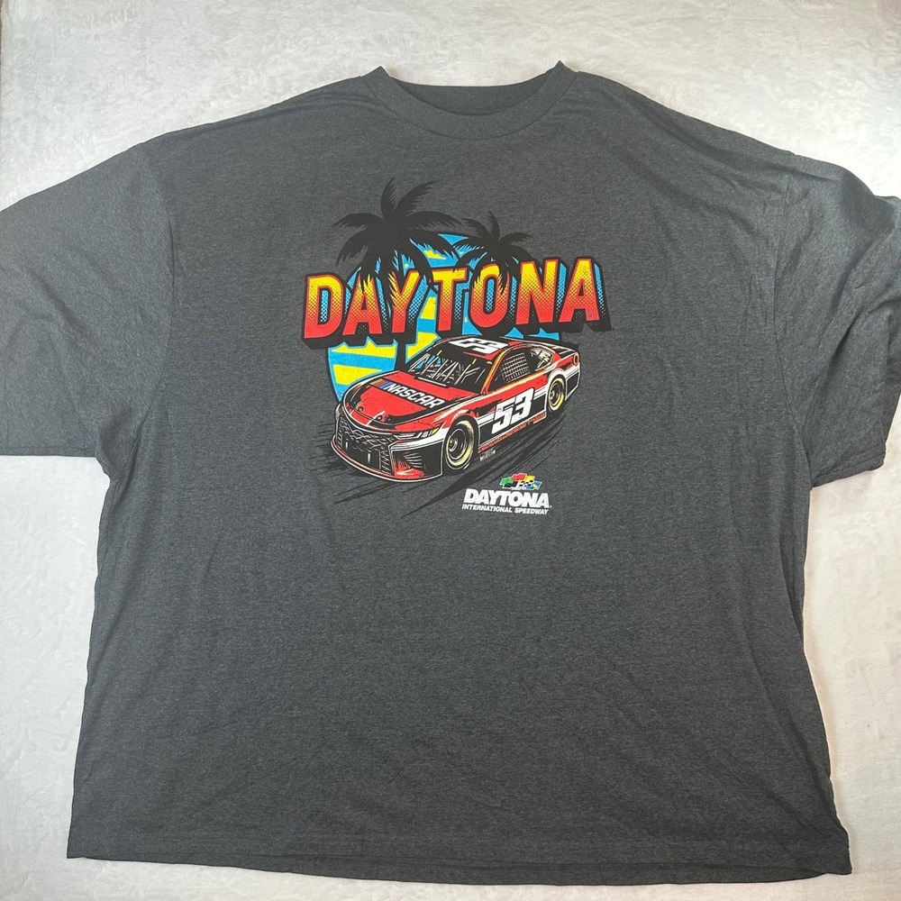 NWOT NASCAR Daytona International Speedway  T-Shirt Mens 6XL Gray Racing Tee